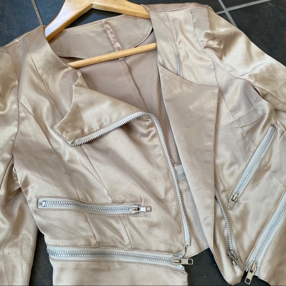 Silky zippered motorcycle jacket - Picture 2 of 4